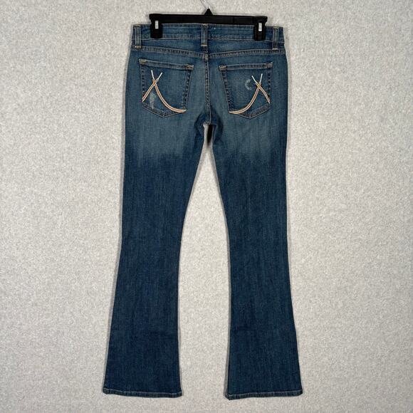 Eunina Bootcut Jeans Size 5 Super Low Rise 70s Retro‎ Y2K Western Rodeo Boho - Picture 1 of 16